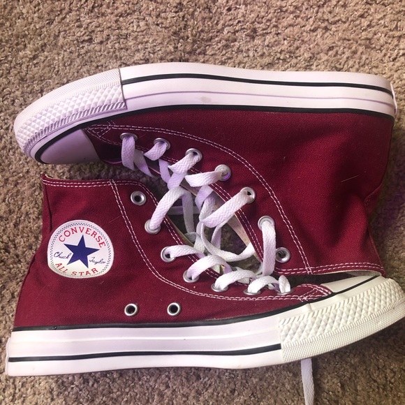 maroon chuck taylor high tops